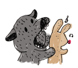 Kind wolf sticker #11645224