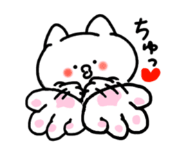 Chaming White Cat -sweet- sticker #11645539