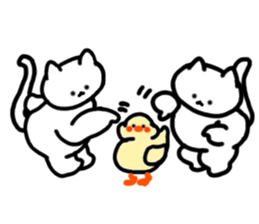 Chaming White Cat -sweet- sticker #11645544
