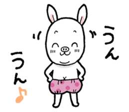 Gentle pig rabbit sticker #11645759