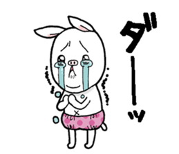 Gentle pig rabbit sticker #11645763