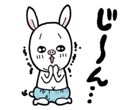 Gentle pig rabbit sticker #11645770