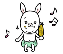 Gentle pig rabbit sticker #11645775