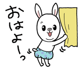 Gentle pig rabbit sticker #11645776