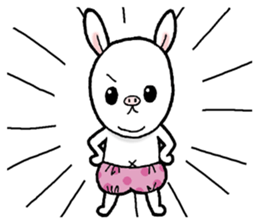 Gentle pig rabbit sticker #11645783