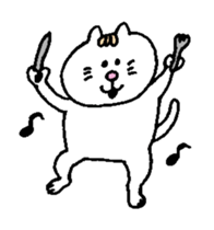 Kawaii White Kitty sticker #11646720
