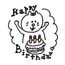 Kawaii White Kitty sticker #11646729