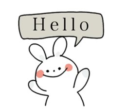 Rabbit with balloons(English) sticker #11647392