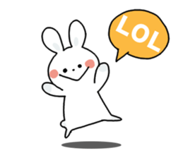 Rabbit with balloons(English) sticker #11647397