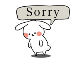 Rabbit with balloons(English) sticker #11647405