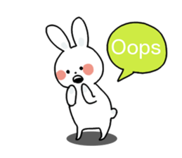 Rabbit with balloons(English) sticker #11647417