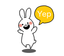 Rabbit with balloons(English) sticker #11647418