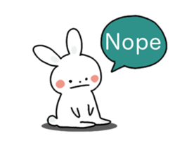 Rabbit with balloons(English) sticker #11647419