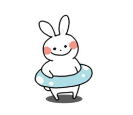Rabbit with balloons(English) sticker #11647421