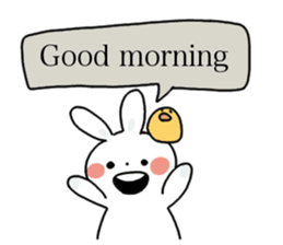 Rabbit with balloons(English) sticker #11647426