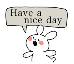 Rabbit with balloons(English) sticker #11647428