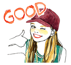 playful girls sticker #11648170