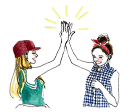 playful girls sticker #11648188