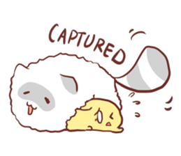 Fluffy raccoon sticker #11648859