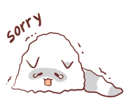 Fluffy raccoon sticker #11648861