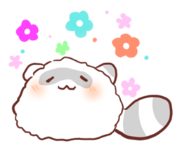 Fluffy raccoon sticker #11648862