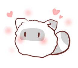 Fluffy raccoon sticker #11648866