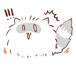Fluffy raccoon sticker #11648867