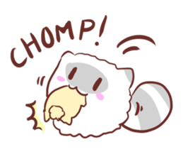 Fluffy raccoon sticker #11648877