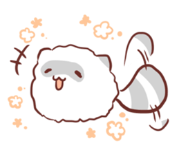 Fluffy raccoon sticker #11648879