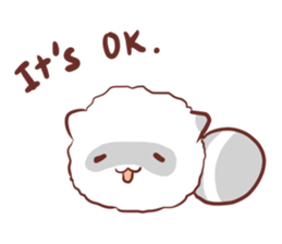 Fluffy raccoon sticker #11648884