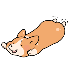 Sticker of Corgi 3 (English version)