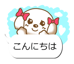 Sticker of Conversation Shih Tzu sticker #11651370