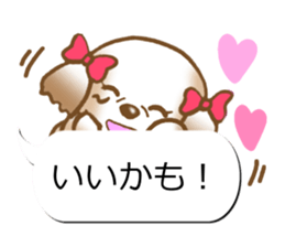 Sticker of Conversation Shih Tzu sticker #11651395