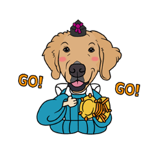 Go!Go!Golden Retriever 4! sticker #11653259