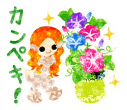 Sticker of morning glory girls sticker #11653450