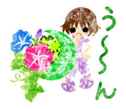 Sticker of morning glory girls sticker #11653463
