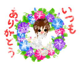 Sticker of morning glory girls sticker #11653473