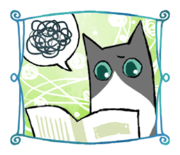 laid-back cat sticker #11653720