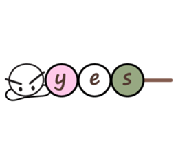 Rice cake man from the planet of Dango sticker #11654943