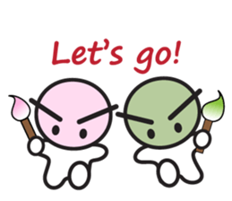 Rice cake man from the planet of Dango sticker #11654948