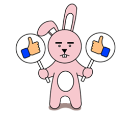 facial paralysis Rabbit sticker #11655427