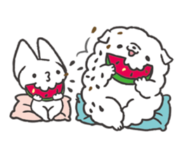 Invective kitten & Faithful dog puppy 2 sticker #11655689