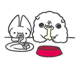 Invective kitten & Faithful dog puppy 2 sticker #11655706