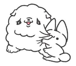 Invective kitten & Faithful dog puppy 2 sticker #11655713