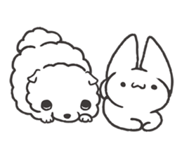 Invective kitten & Faithful dog puppy 2 sticker #11655718