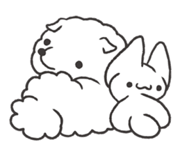 Invective kitten & Faithful dog puppy 2 sticker #11655719