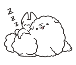 Invective kitten & Faithful dog puppy 2 sticker #11655722