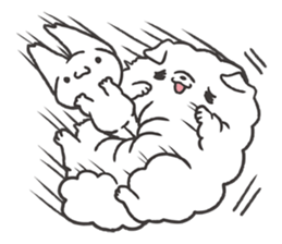 Invective kitten & Faithful dog puppy 2 sticker #11655724