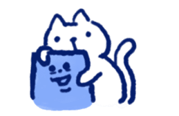 this cat is shy sticker #11655831