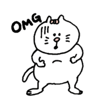 Kawaii White Kitty Summer sticker #11655968